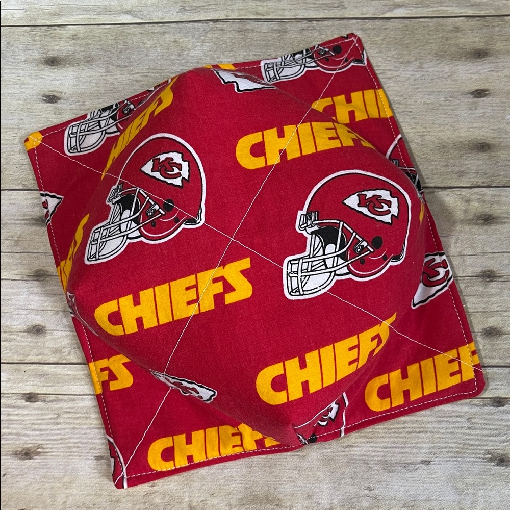 Microwave Bowl Cozy Reversible NFL KC Chiefs Bright Yellow